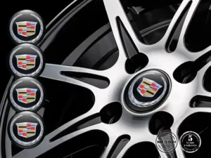 Cadillac Style Emblèmes Roue Étiquettes Bombées Haute Qualité